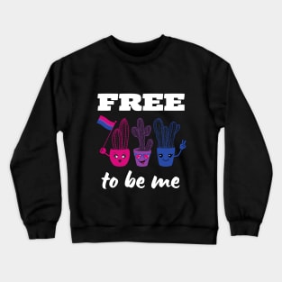 Free to be Me Cacti | Subtle Bi Pride Crewneck Sweatshirt